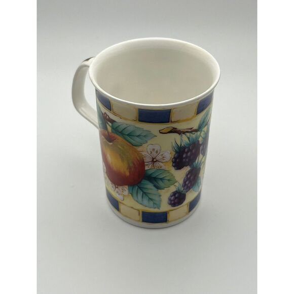 Elegance Fine Bone China Fruit Floral Mug England 1996 Vintage Country Kitchen - Picture 2 of 6